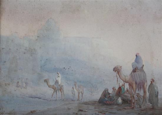 William Longstaff (1879-1953) Desert scenes 51 x 72cm